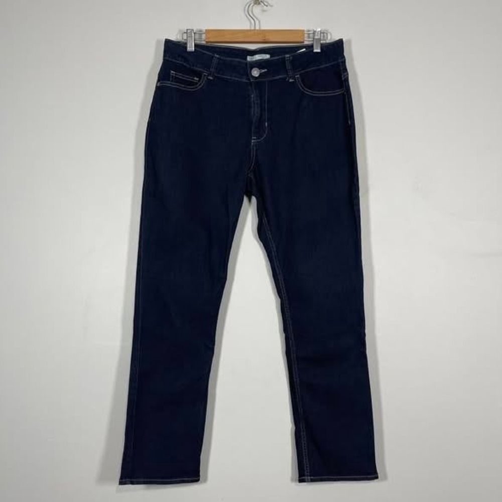Riders by Lee Curvy Fit Skinny‎ Jeans SZ 12P Mid Rise Dark Indigo Wash Denim